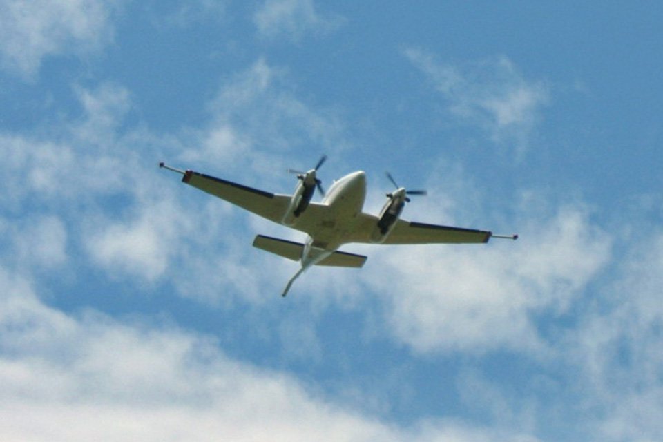 King Air 90 belly of aircraft with stinger