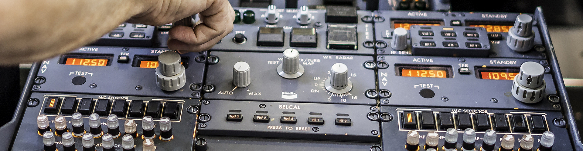 Aircraft radio control panel