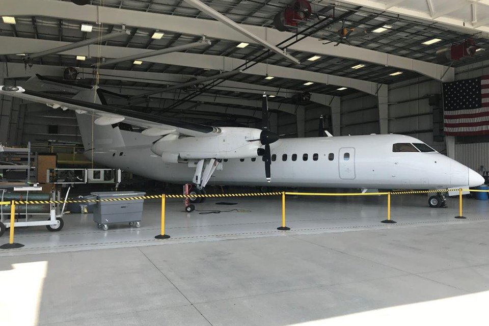 DHC-8 300 in hangar