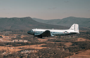 Miss Virginia DC-3 over Shenandoah Valley