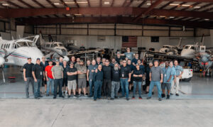 Dynamic Aviation mechanics group photo