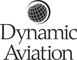 Dynamic Aviation Black stacked logo