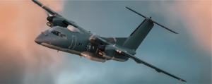 DeHavilland Dash 8 in flight